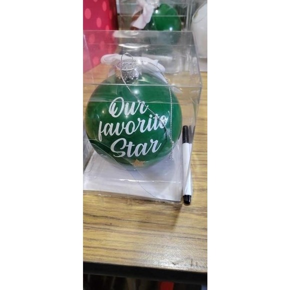 Soccer Ball Personalized Christmas Ornament Our Favorite Star With Pen 4” Tall - Picture 5 of 6